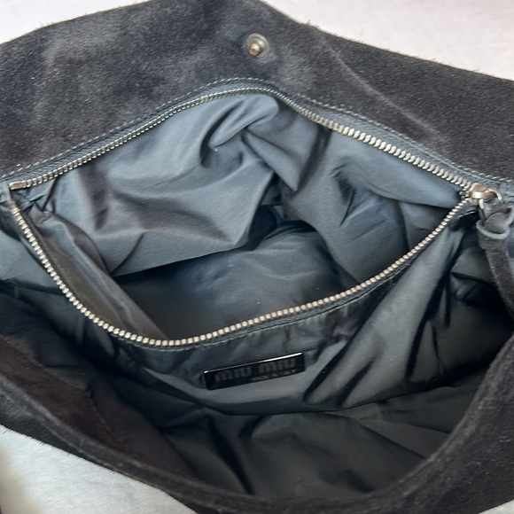 SOLD: Miu Miu Black Suede Bag - Picture 13 of 16